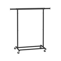 Acél ruhaállvány kerekeken kihúzható 90 kg fekete