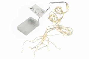 Akkuhoz való 2 db  fényhuzal szett 8 db Led meleg fehér