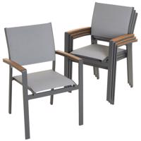 Állítható fém kerti székek  4 db antracit