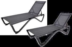 Alumínium napozóágyak ZWL-515 DUO 2 db fekete