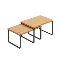 Bambusz polc szett konyhapultra 2 db rakásolható