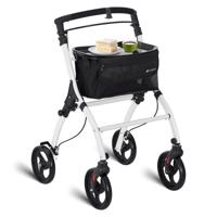 Beltéri járókeret tálcával és táskával összecsukható fehér