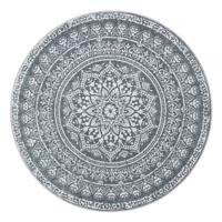 Boho kerek szőnyeg, antracit, csúszásgátló, 160 cm
