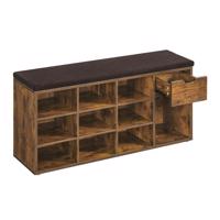 Cipőtartó pad fiókkal  Vintige 104x30,5x48cm rusztikus barna