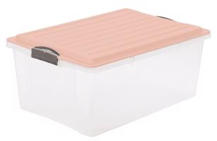 COMPACT Tároló doboz 38 L rózsaszín fedél