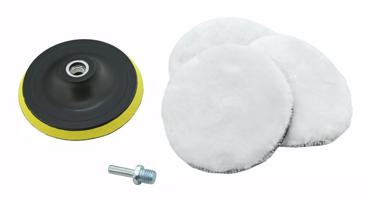 COMPASS  Polírozókorong készlet 3 db 12 cm-es tartóval