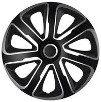 Dísztárcsa készlet Livorno Carbon 16&quot; 4db - fekete/ezüst
