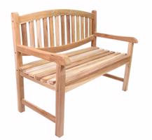 DIVERO 2 személyes pad tikfa kezeletlen 120 cm