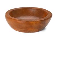 DIVERO Fa mosdókagyló Ø 39-40 cm tömör teak fából