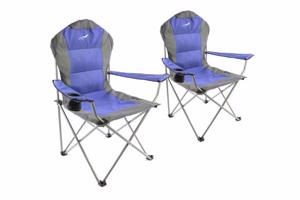 DIVERO Kempingszék Deluxe 2 db 600D kék