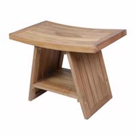DIVERO Szék  tömör teakfa 60 x 35 x 45 cm