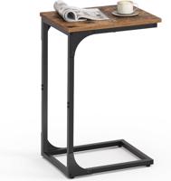 Dohányzóasztal rusztikus fém vázzal barna /fekete