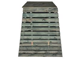 Fa komposztáló 1040 L piramis zöld