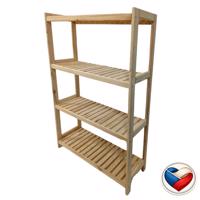 Fa polc 4 polccal 133×70×33 cm fenyő cseh gyártmány