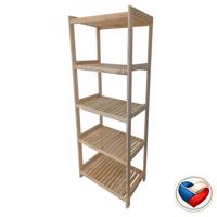 Fa polc 5 polcos 173×80×43 cm fenyő cseh gyártmány