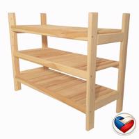 Fa polctartó 3 polc 60×54×25 cm cseh gyártmány