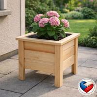 Fa virágcserép lábakkal Maceta 40×40×37 cm kezeletlen