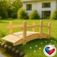 Fából készült kerti híd 71 cm festetlen cseh gyártmány