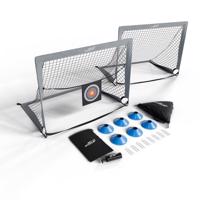 Felnyitható focikapu szett 2 db  120 × 90 cm szürke