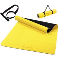 Fitnesz jógaszőnyeg csúszásgátló 190 × 100 x 0,6 cm sárga