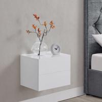 Függő éjjeliszekrény 40 x 29 x 30 cm 2 fiókkal fehér