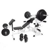 Gorila Sports Edzőpad fehér + súlyzó szett 100 kg