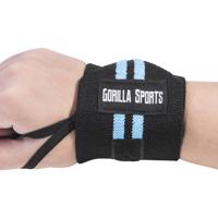 Gorilla Sports Csuklópánt 2 db fekete/kék