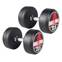 Gorilla Sports Egykezes súlyzó 2 x 22,5 kg  piros/fehér