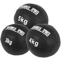 Gorilla Sports Műbőr medicinlabda szett 12 kg fekete