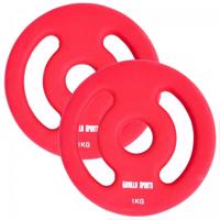 Gorilla Sports Súlytárcsa szett 2 x 1 kg  piros