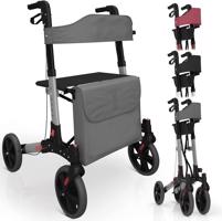 Járókeret négykerekű  idősek 67 x 71,5 x 81,5 cm szürke