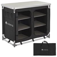 Kemping összecsukható konyha 97 x 50 x 78 cm fekete