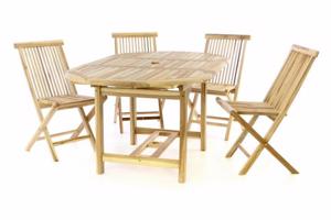 Kerti bútor készlet DIVERO® - tíkfa