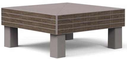 Kerti műanyag asztal ELEMENTS SIGNATURE barna