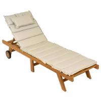 Kerti nyugágy DIVERO párnával - teak fa