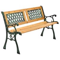 Kerti pad 122 cm fa és öntöttvas