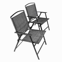 Kerti szék garnitúra 90,5 x 57 x 65,5 cm 2 db fekete