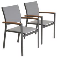 Kerti szék készlet  86,5 x 57 x 57,5 ​​cm  2 db antracit