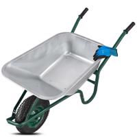 Kerti talicska felfújható kerékkel 100 L ezüst színű