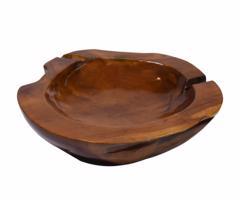 Kézzel készített tikfa tál Ø50 cm  dekoratív barna
