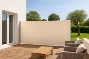 Kihúzható oldalsó paraván 200 x 500 cm bézs színű