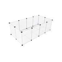 Kisállat ketrec könnyen szerelhető átlátszó 143×73×46 cm