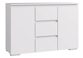 Komód nappaliba fehér fiókos 120 cm