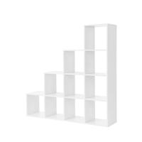 Könyvespolc 10 polc 129,5x129,5x29 cm fehér