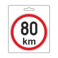 Korlátozott sebességű matrica  80 km/h (110 mm)