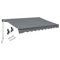 Kültéri napellenző 300x 250 cm szürke állítható dőlésszöggel