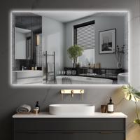 Luxus LED fürdőszoba tükör 90×70 óra és páramentesítés