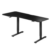 Magasságban állítható íróasztal 160 x 75 cm fekete