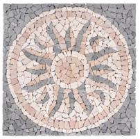 Márványmozaik &quot;Nap&quot; motívum 90 × 90 cm