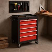 Mobil műhelyi szerszámkocsi 5 fiókkal 61 x 77 cm